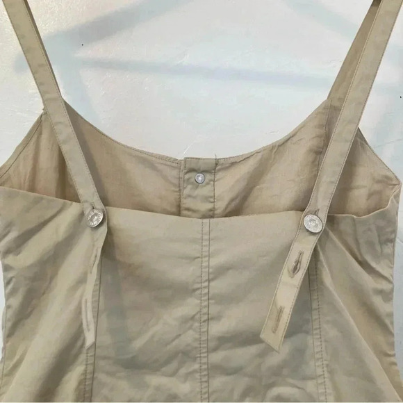 Zara Women’s Khaki Dress Cargo Style Adjustable Straps Front‎ Pocket Casual S - Picture 8 of 11